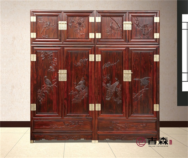古森紅木——闊葉黃檀《檀雕頂箱柜》